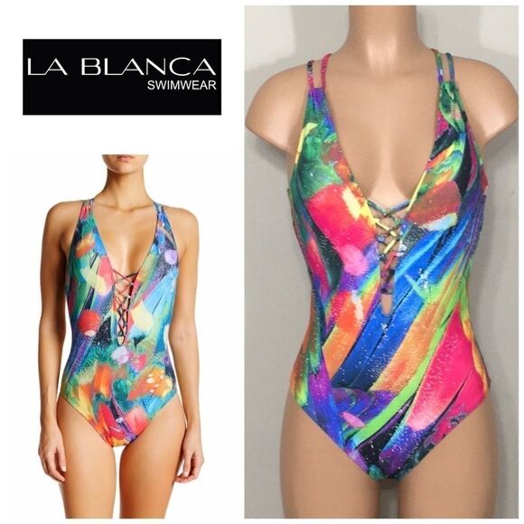 La Blanca multicolored swimsuit. NWOT - Picture 1 of 12